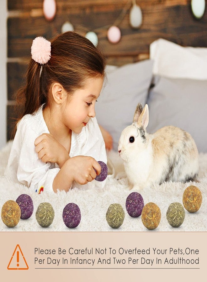Bissap Bunny Chew Toys 15PCS, 100% Natural Flowers Flavored Timothy Hay Balls Rabbit Chew Treats for Hamster Guinea Pigs Rats Chinchillas Gerbils and Other Small Animals Teeth Care - Image 5